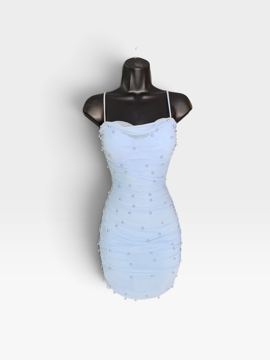 BLUE PEARL WINDSOR SHORT DRESS S