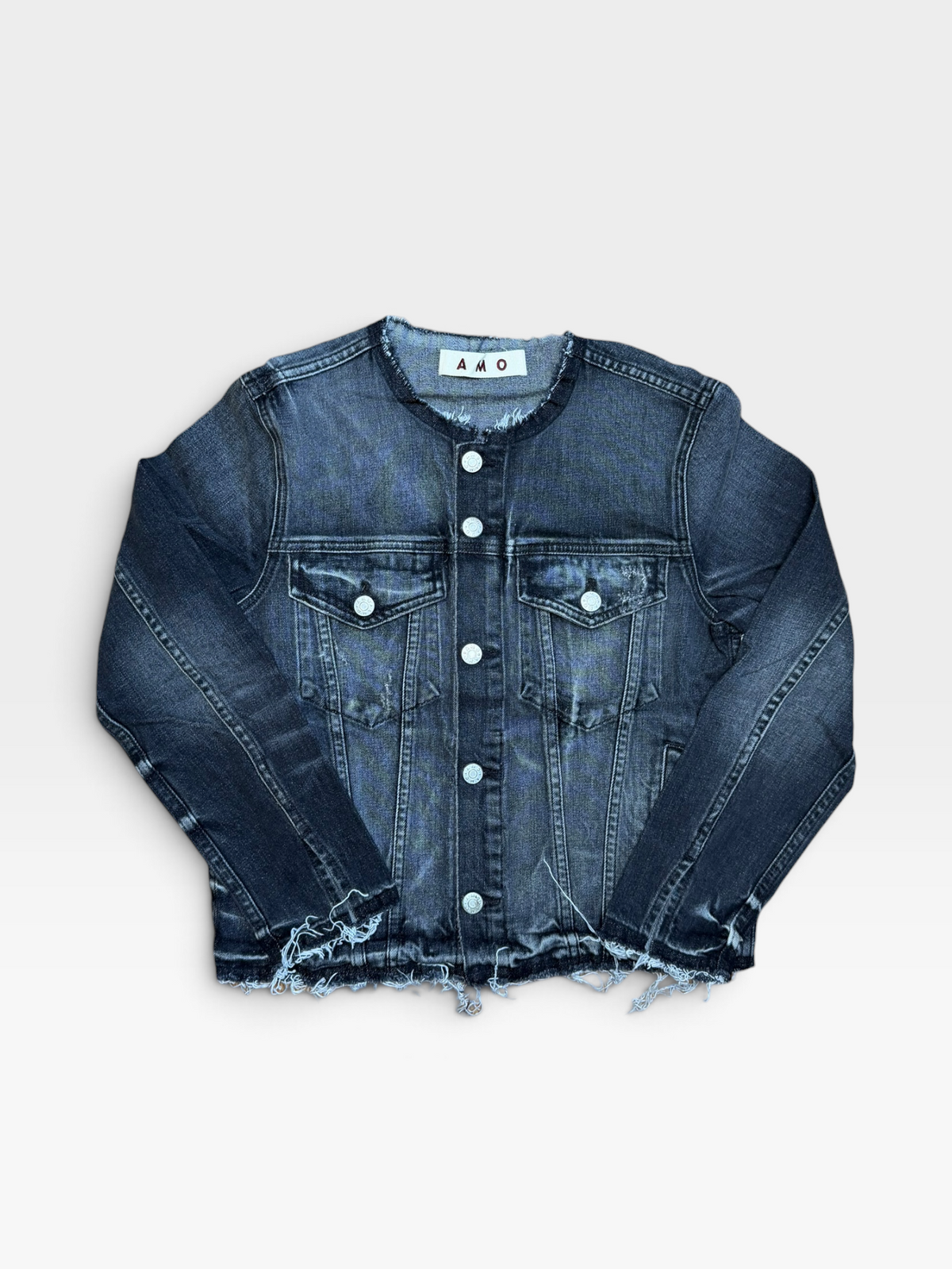 BLACK AMO LOLA COLLARLESS JACKET NWT (ORG. $325) | M