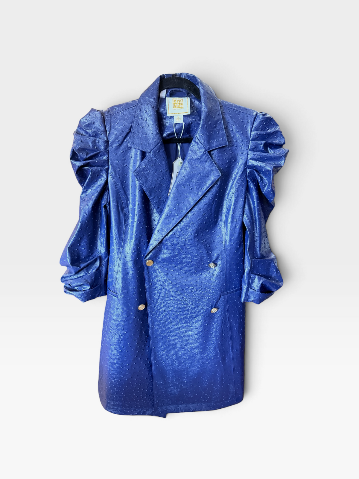 NAVY EMILY MCCARTHY BLAZER DRESS VEGAN OSTRICH (NWT $348) M