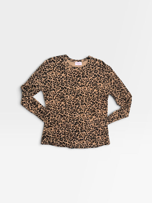 CHEETAH PINK LILY TOP L
