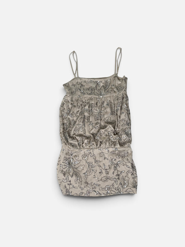IVORY BEADED ZARA DRESS (NWT $99) M