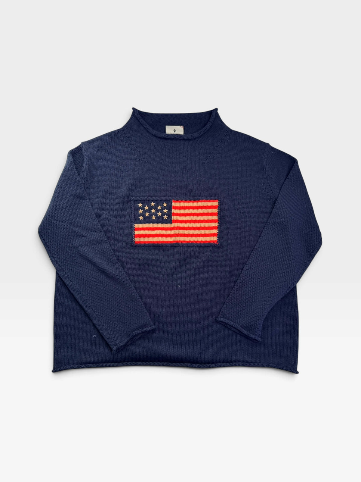 NAVY TUCKERNUCK FLAG SWEATER NWT (ORG. $198) | M
