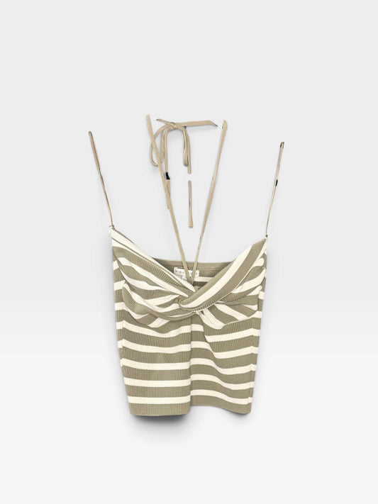 GREEN/WHITE MIOU MOSE TANK TOP S