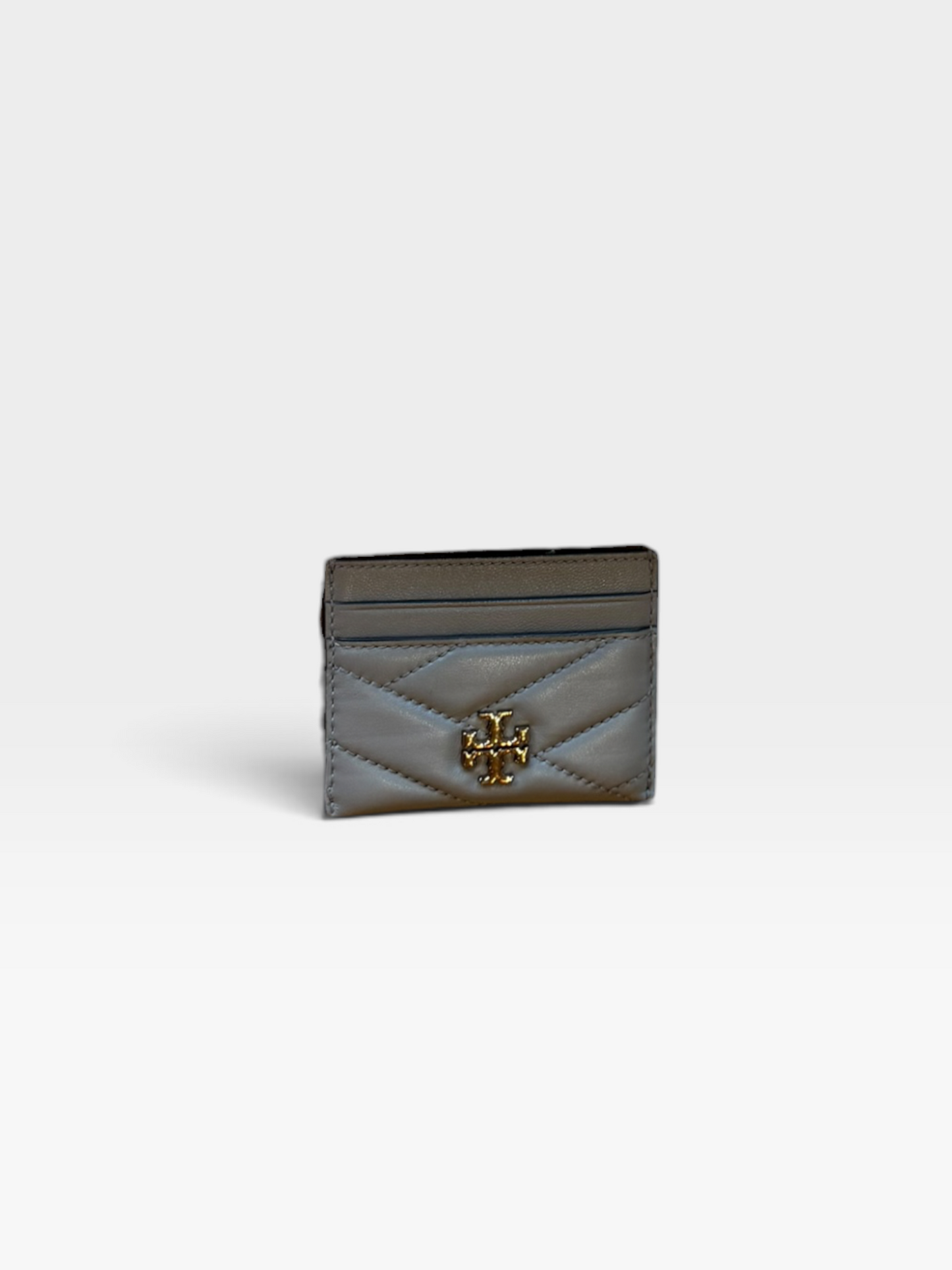 TAUPE TORY BURCH CARD HOLDER
