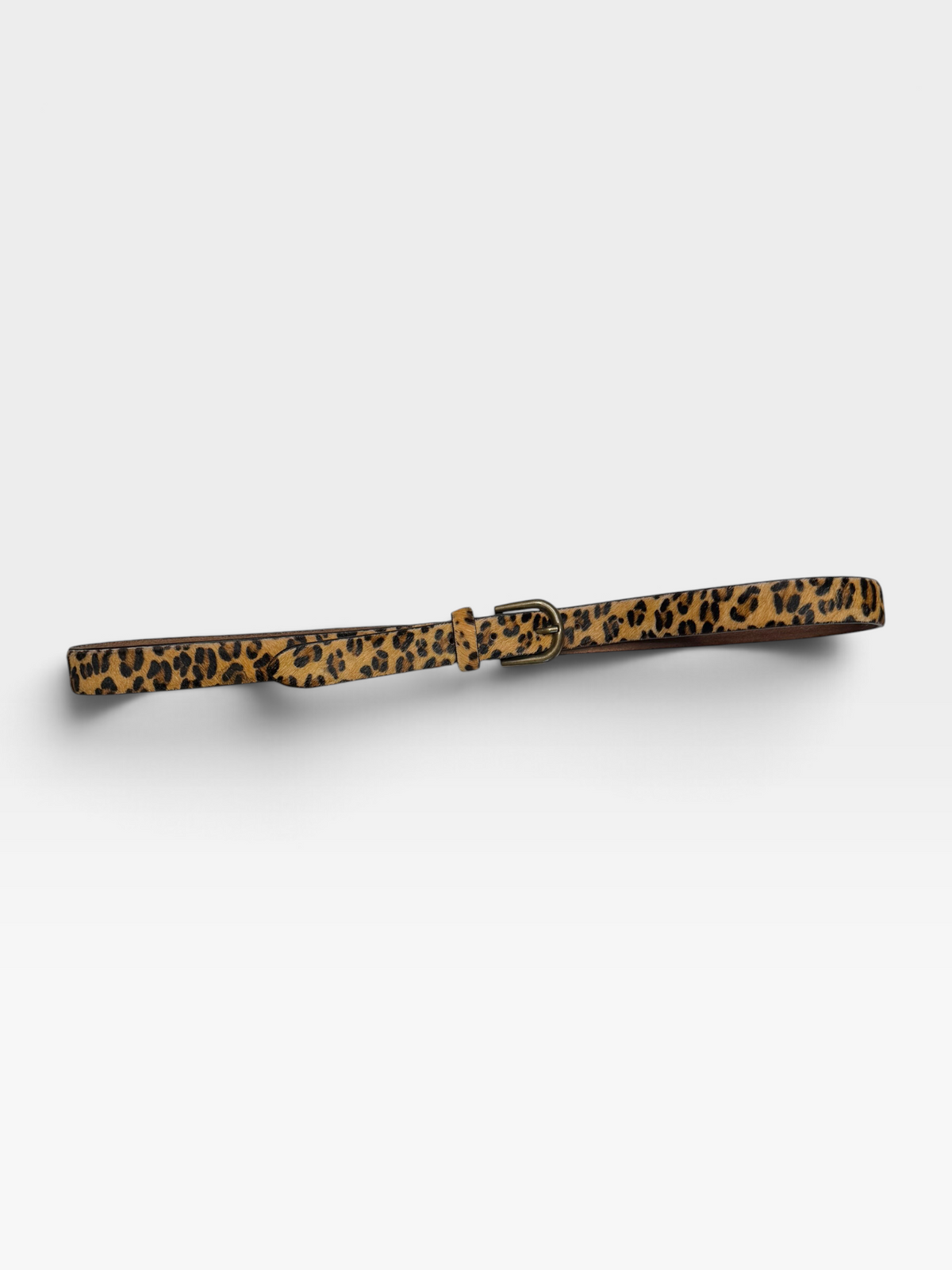 CHEETAH 100% LEATHER BELT M