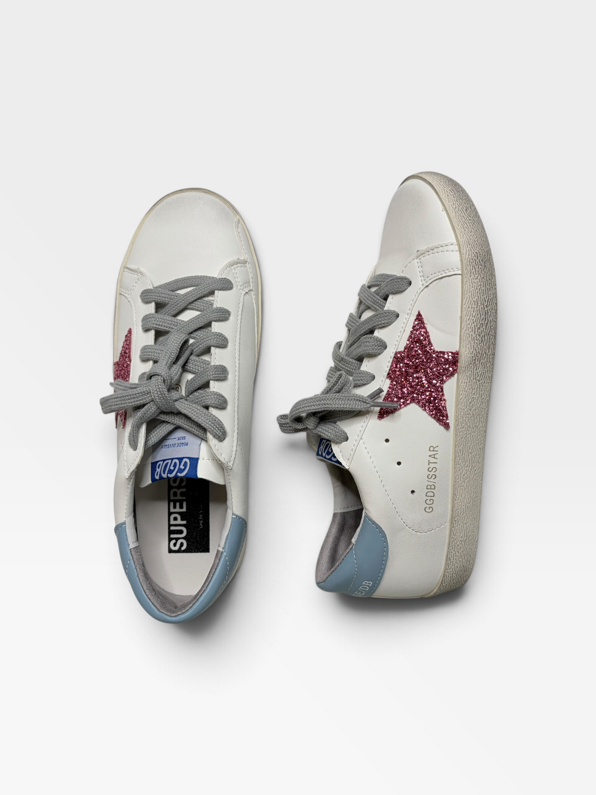 WHITE/BLUE GOLDENGOOSE SHOES (NOT AUTH) 38