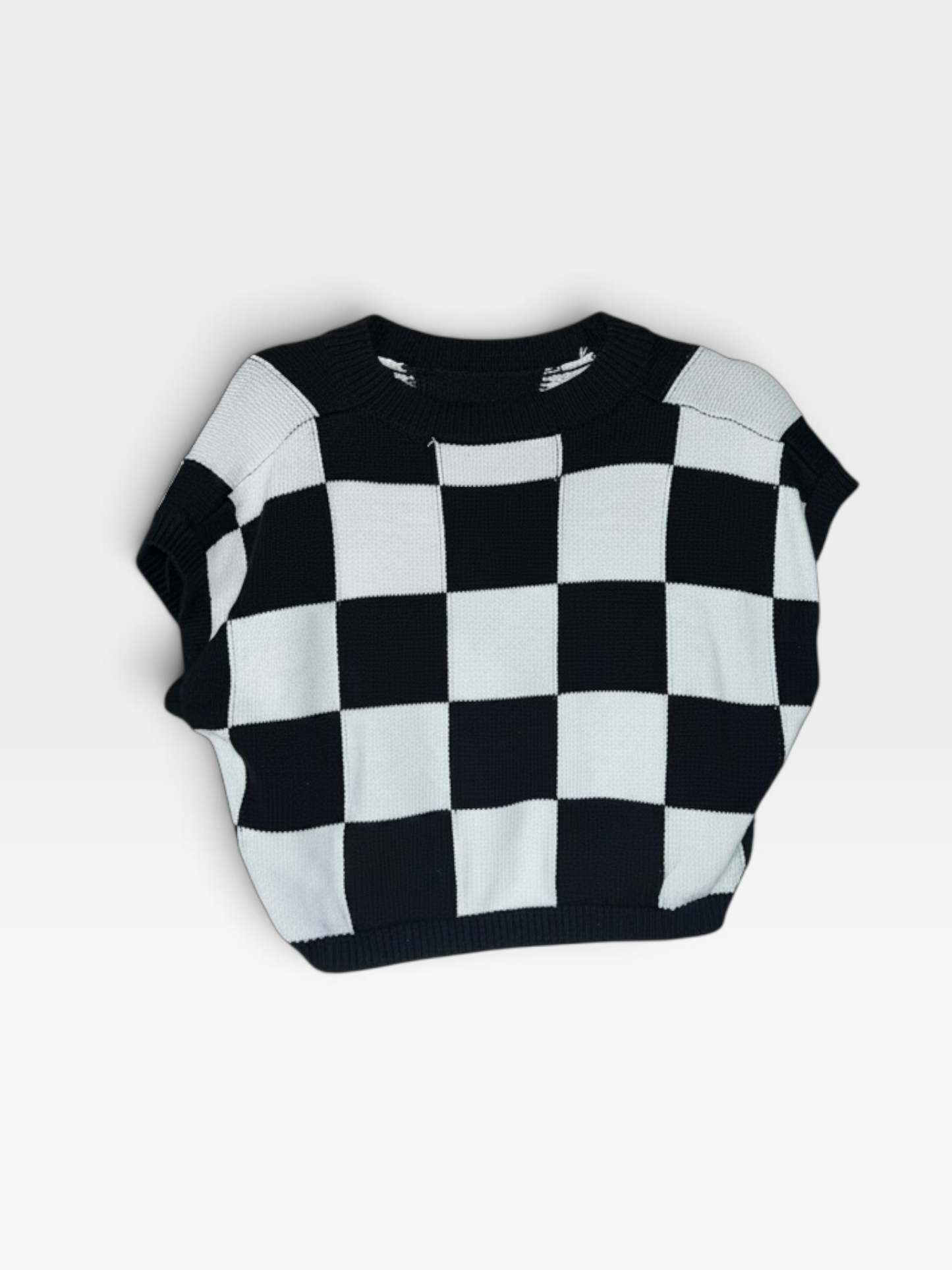 BLACK/WHITE PAPERMOON SWEATER L