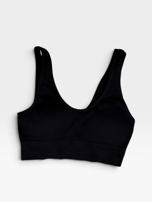 BLACK AERIE SPORTS BRA (NWT) L