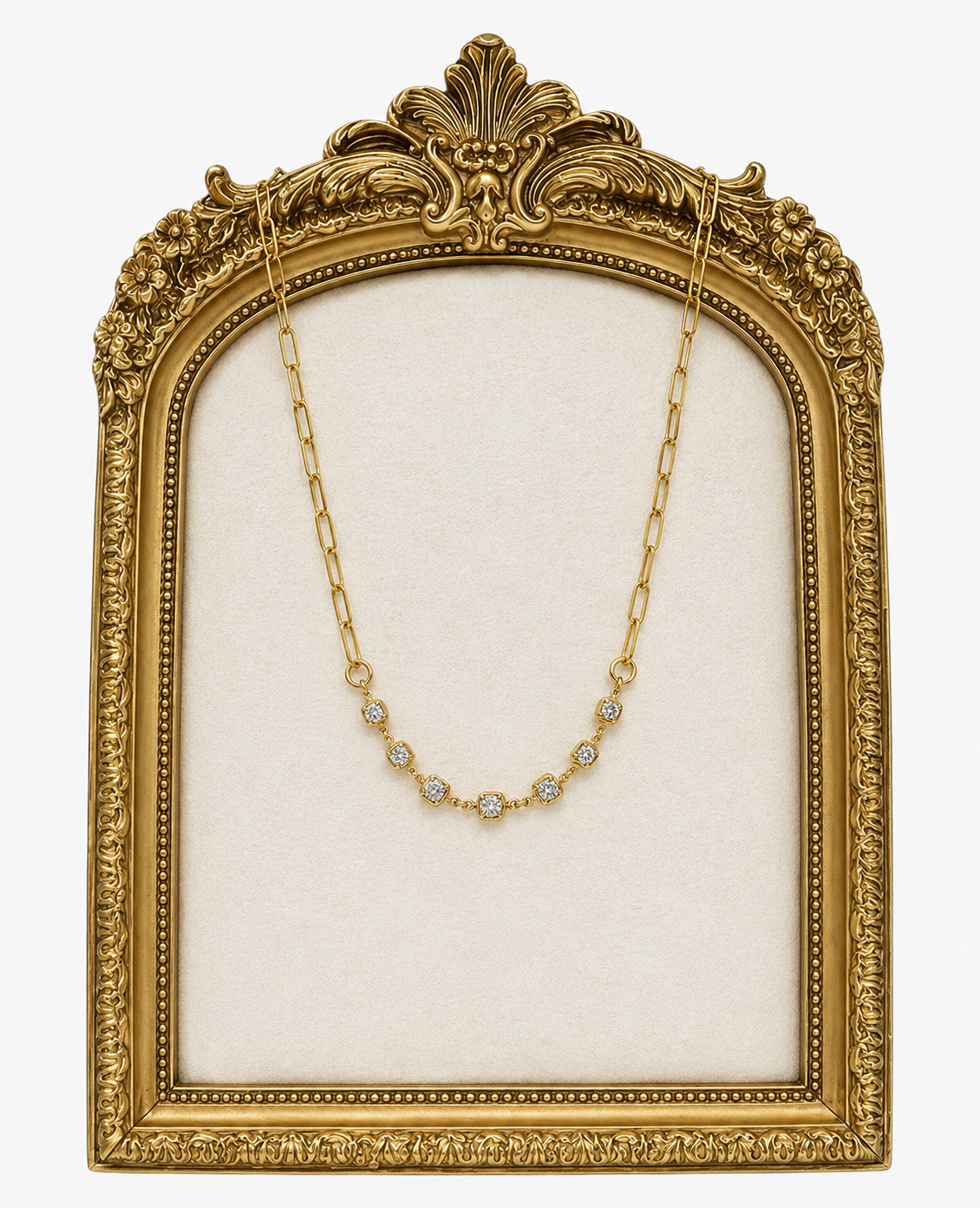 HEART ZIRCON LINKED NECKLACE