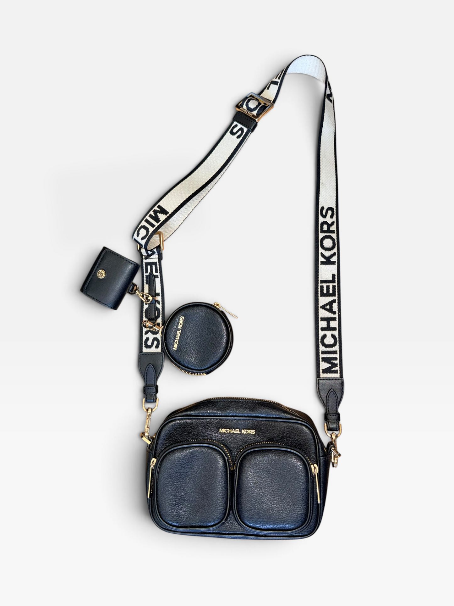 BLACK/GOLD MK PURSE