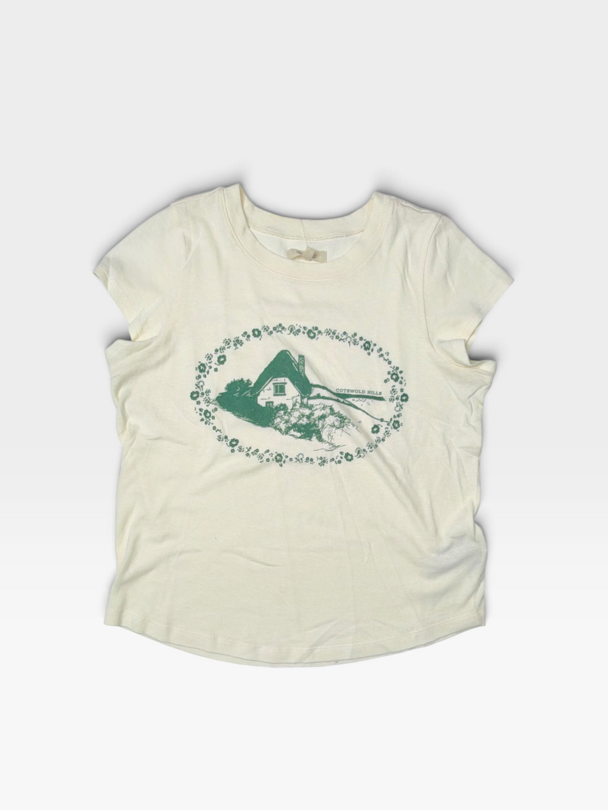 CREAM/GREEN MADEWELL TOP M