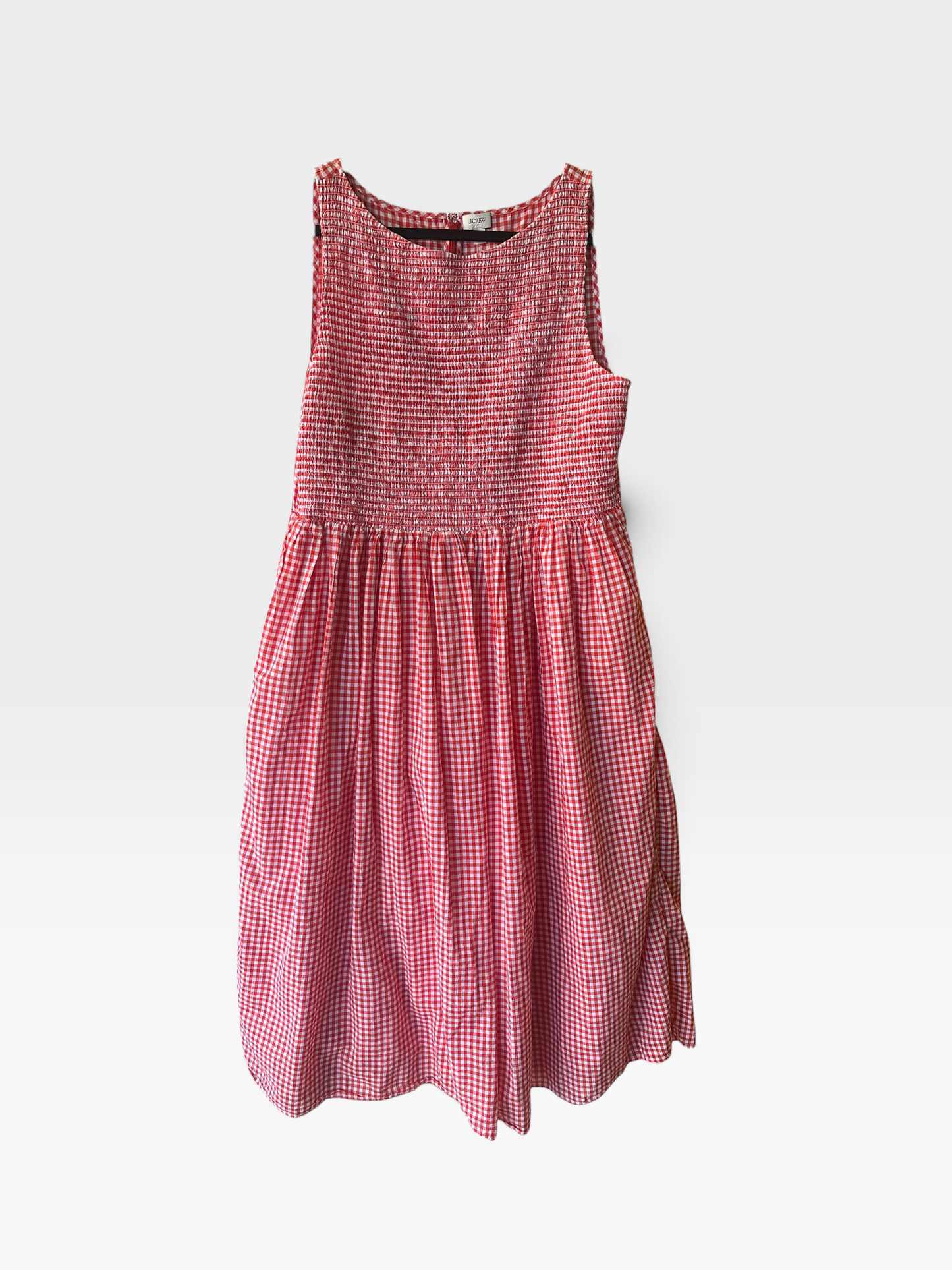 RED CHECKERED J.CREW MAXI DRESS XL