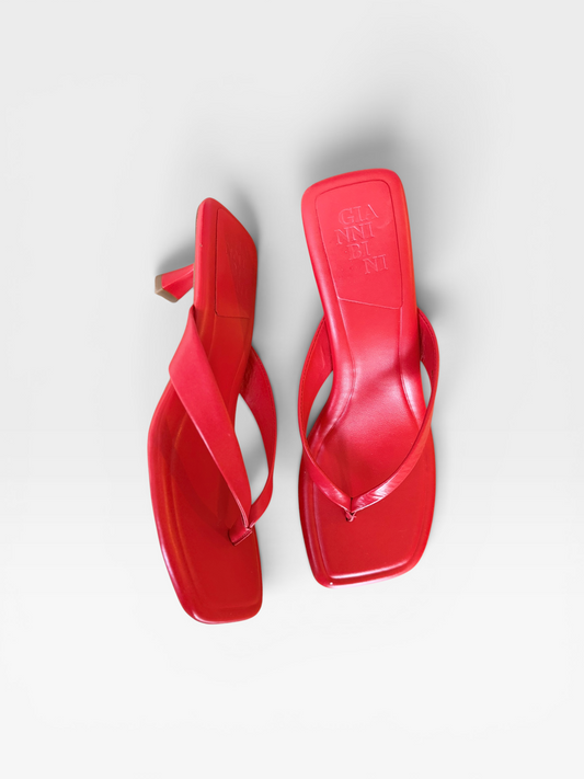 RED GIANNI BINI HEEL 7.5