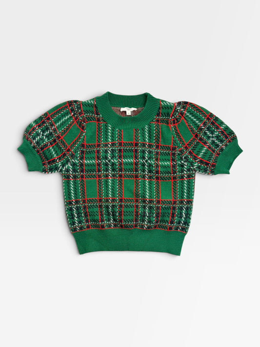 GREEN/RED ENTRO SWEATER TOP S