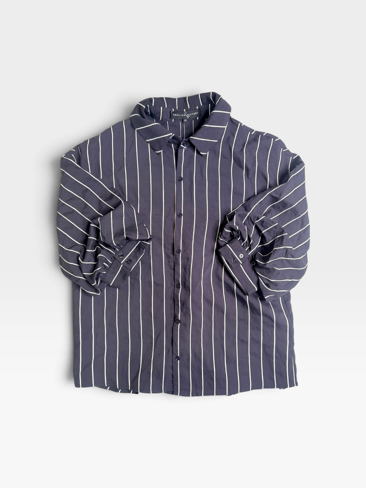 BLACK/WHITE STRIPE ENGLISH FACTORY TOP XS
