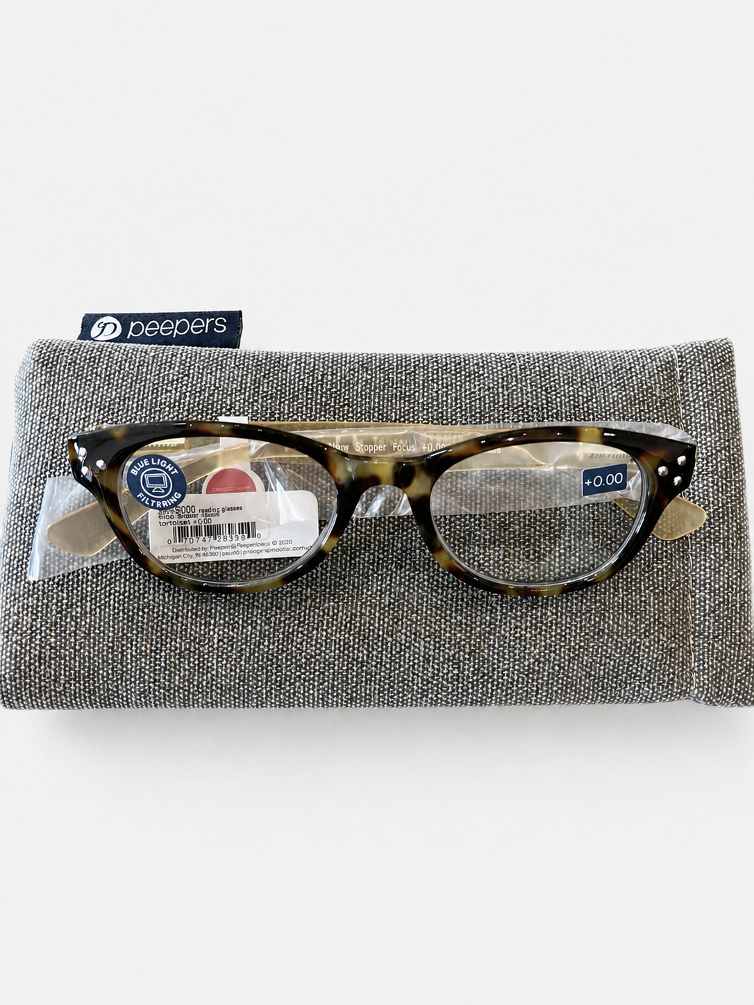TORTOISE/TAN "PEEPERS" BLUE LIGHT GLASSES