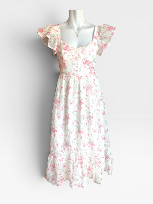 WHITE/ROSE ALTRD STATE MAXI DRESS S