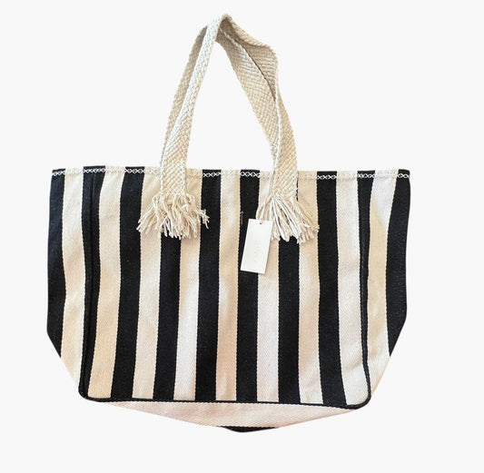BLACK / CREAM Z SUPPLY TOTE BAG (NWT)