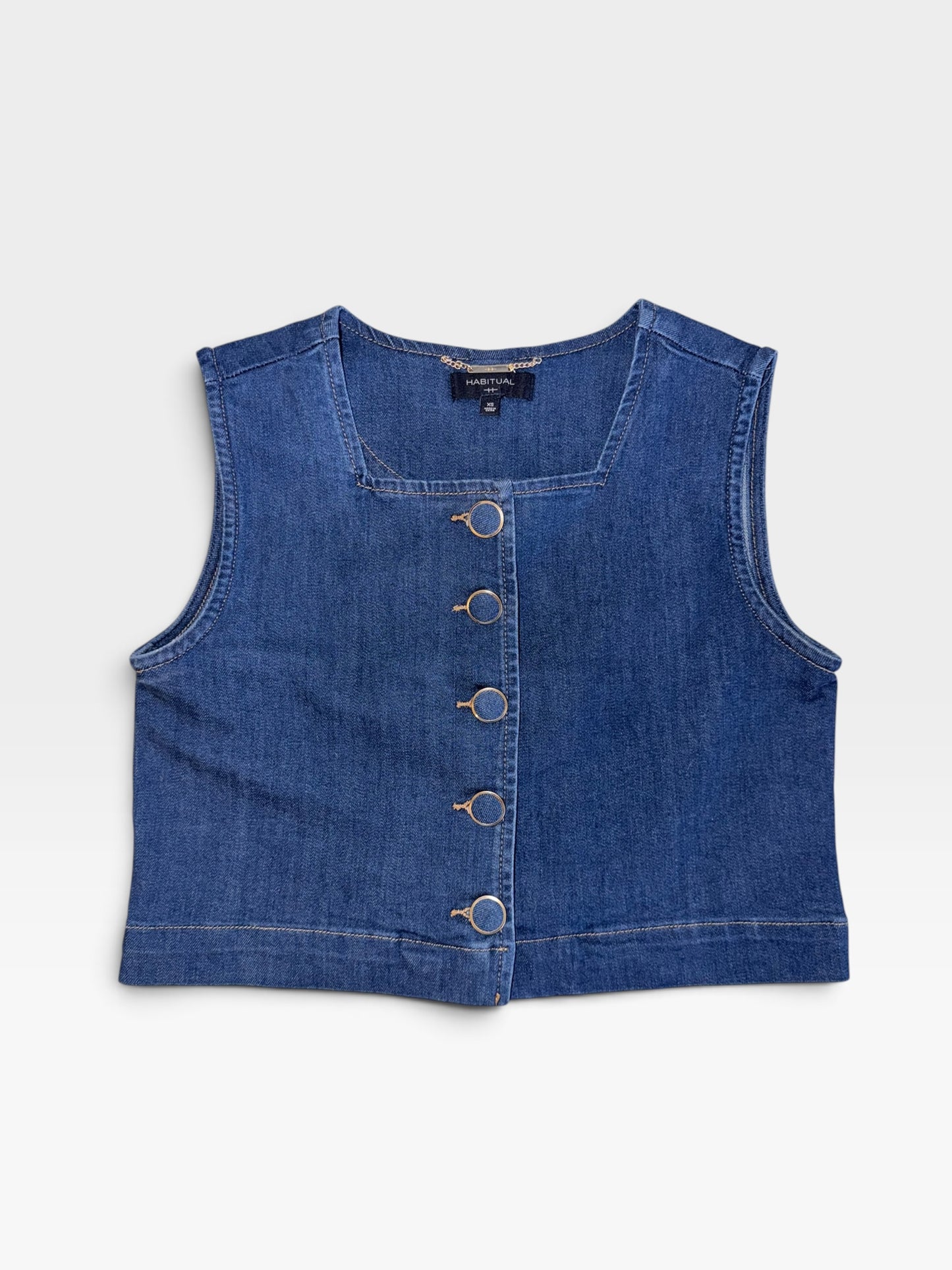 DENIM HABITUAL DENIM VEST (ORG. $98) XS
