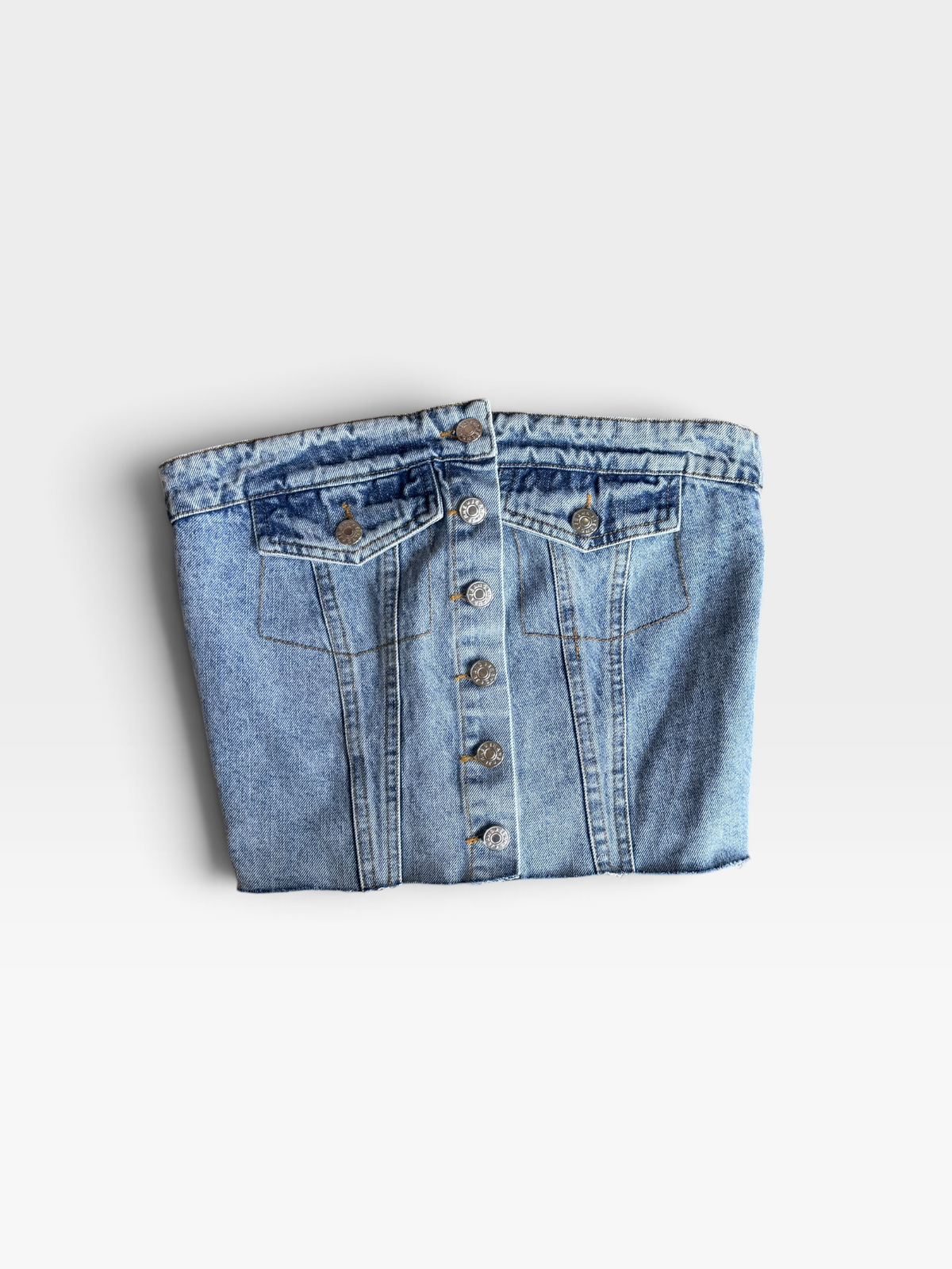 DENIM BUCKET LIST TOP (NWT) SMALL