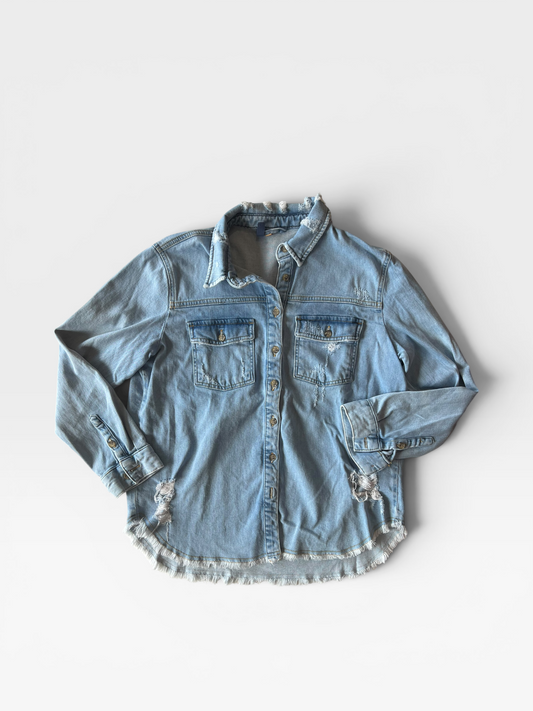 DENIM PILCRO BUTTON UP TOP S