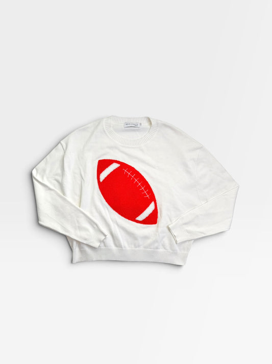WHITE RING STREET DESIGN RED FOOTBALL SWEATER S
