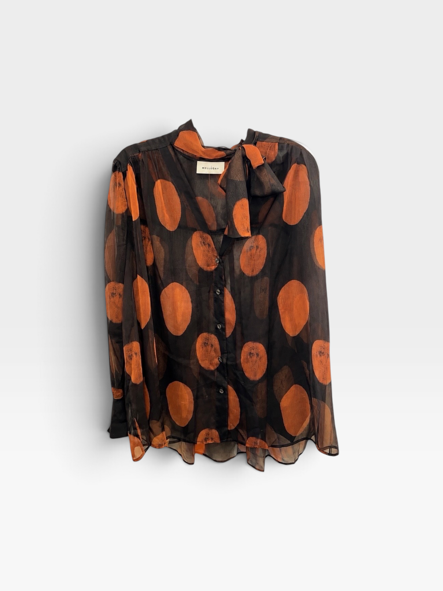 BROWN MELLODAY POLKA DOT TOP M
