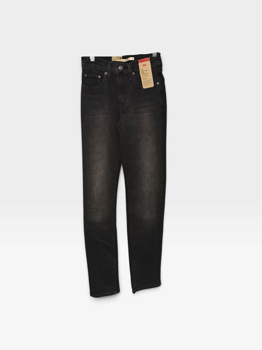 BLACK HIGH RISE STRIAGHT LEVI JEANS (NWT) 25