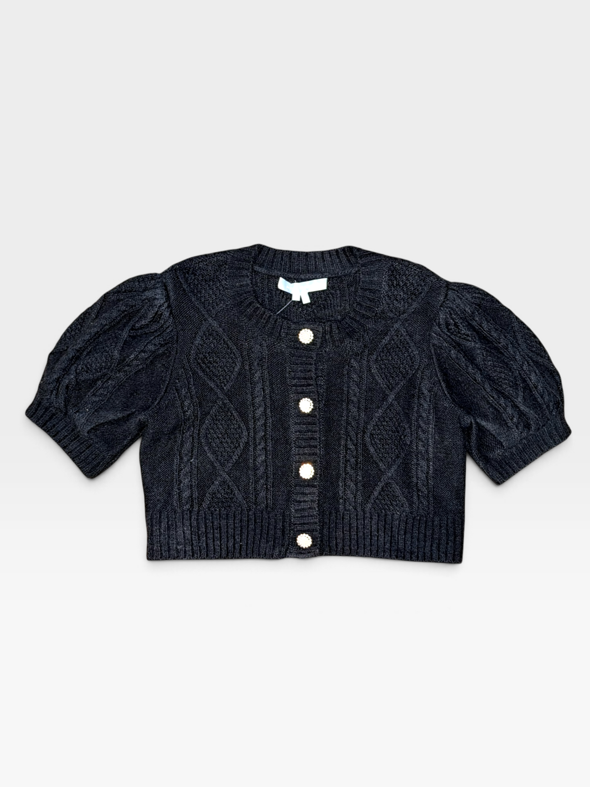 BLACK HILL HOUSE SHORT-SLEEVE SWEATER (ORG. $135) | M