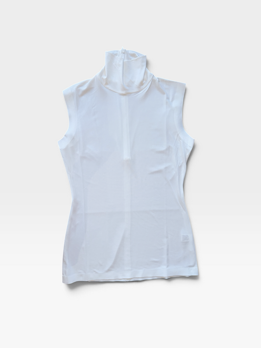 WHITE NORMA KAMALI HIGH-NECK TANK (ORG. $195) M