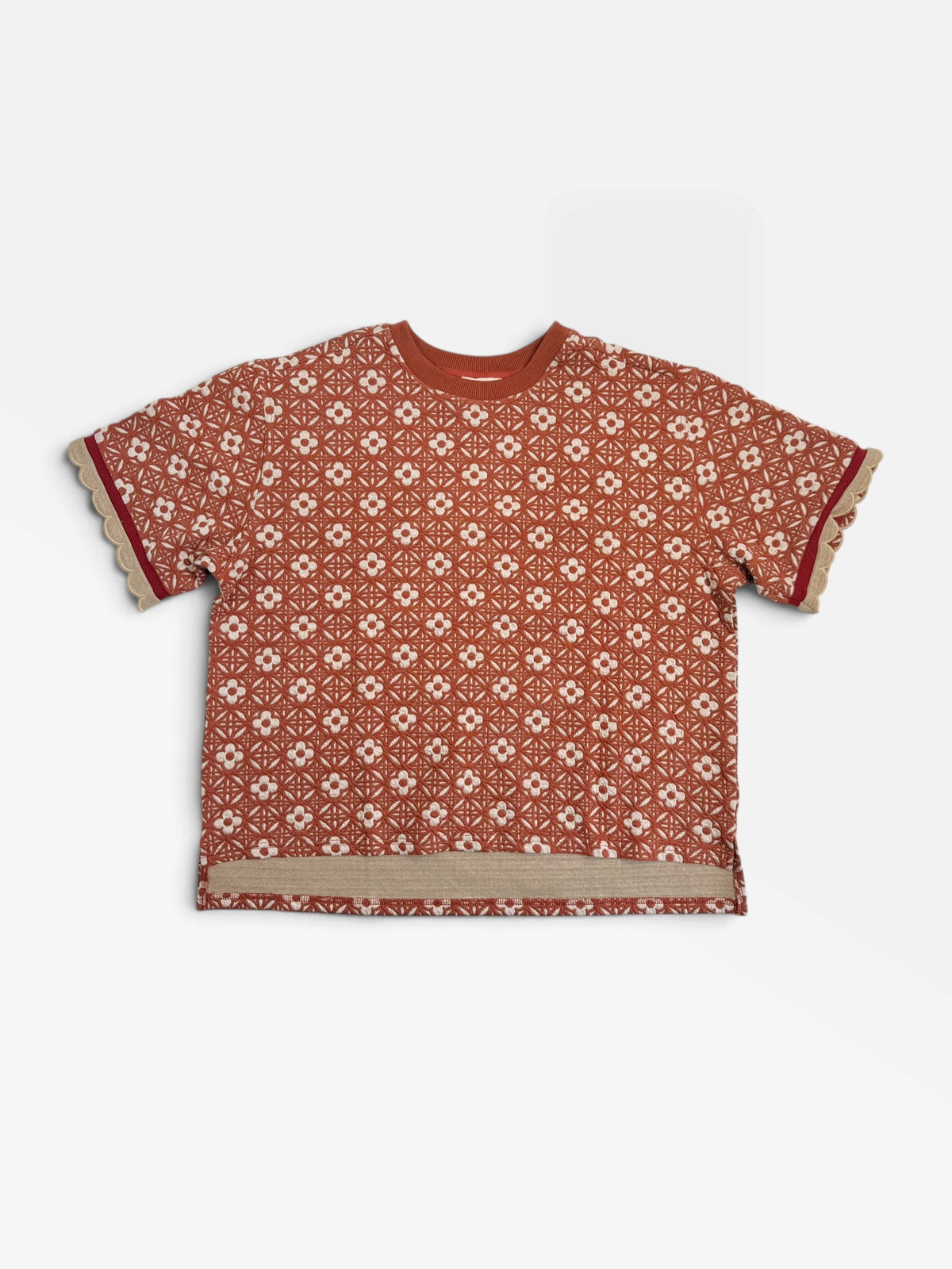 BROWN/CREAM UMGEE TOP (NWT) L