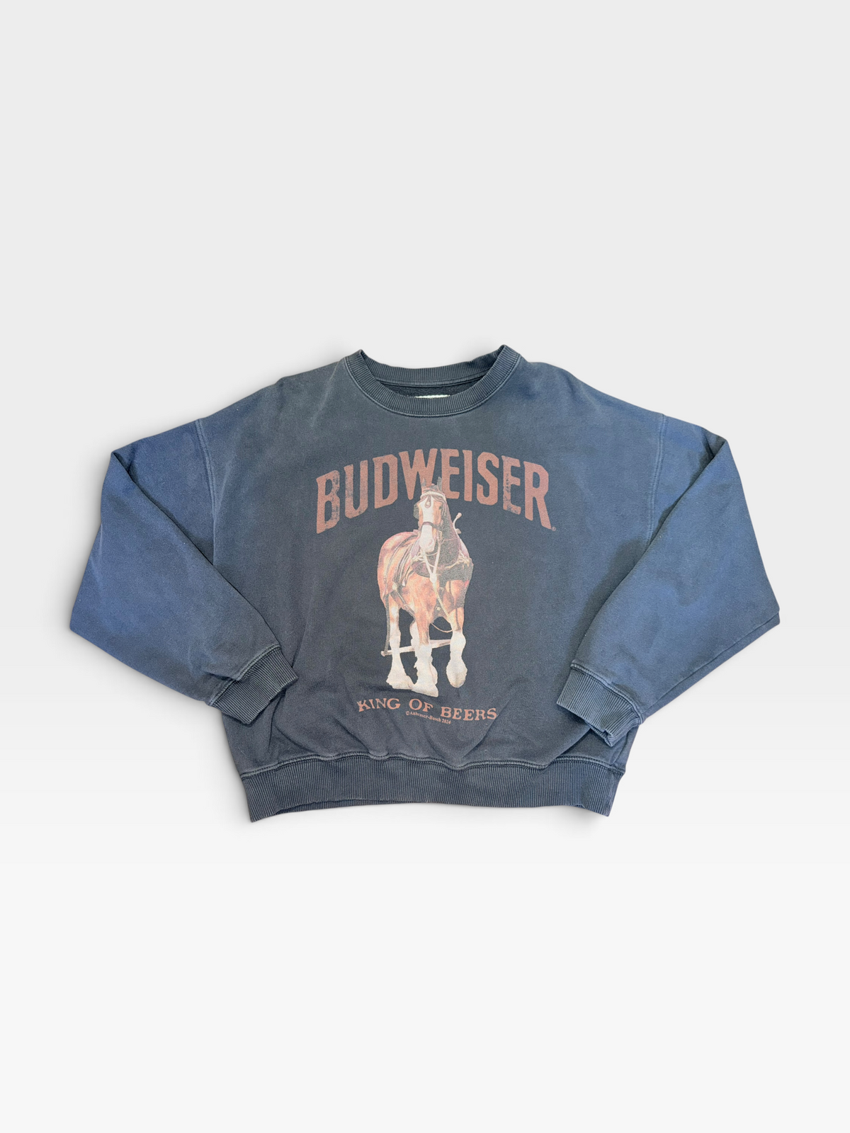 GREY AMERICAN EAGLE BUDWEISER PULLOVER M