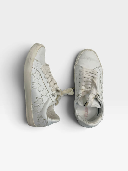 WHITE ZADIG & VOLTAIRE STAR SNEAKERS | 37