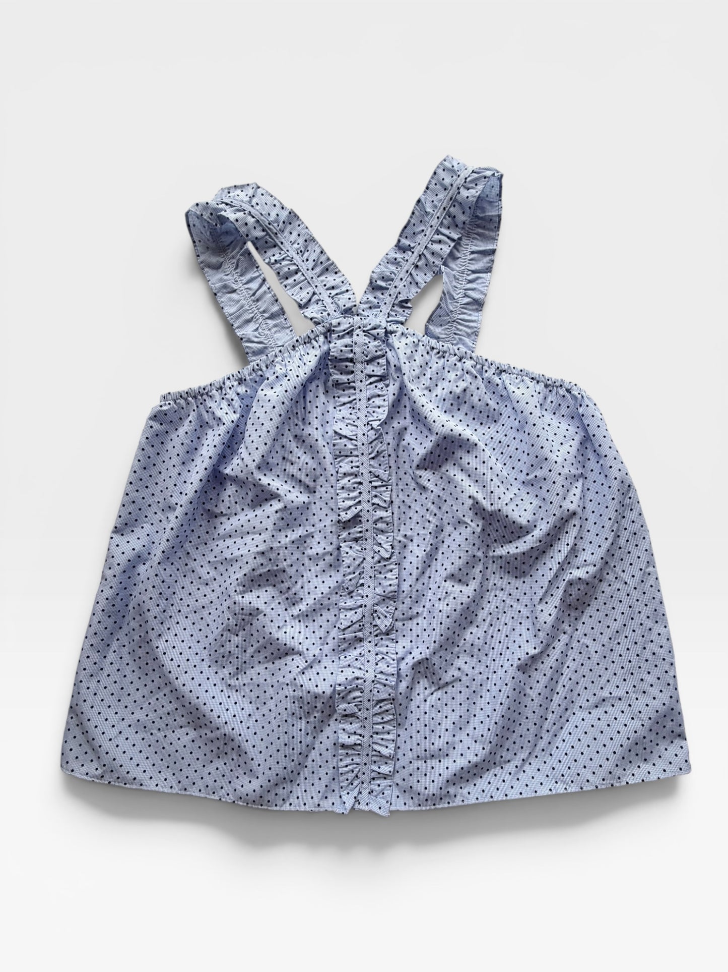 BLUE WAVERLY GREY POLKA DOT TANK (NWT $110) L