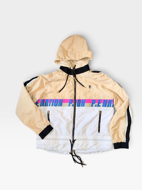 COLORFUL P.E NATION MAN UP WINDBREAKER JACKET (ORG. $168) L