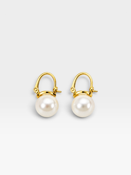 18K GOLD NON-TARNISH PEARL DROP EARRINGS