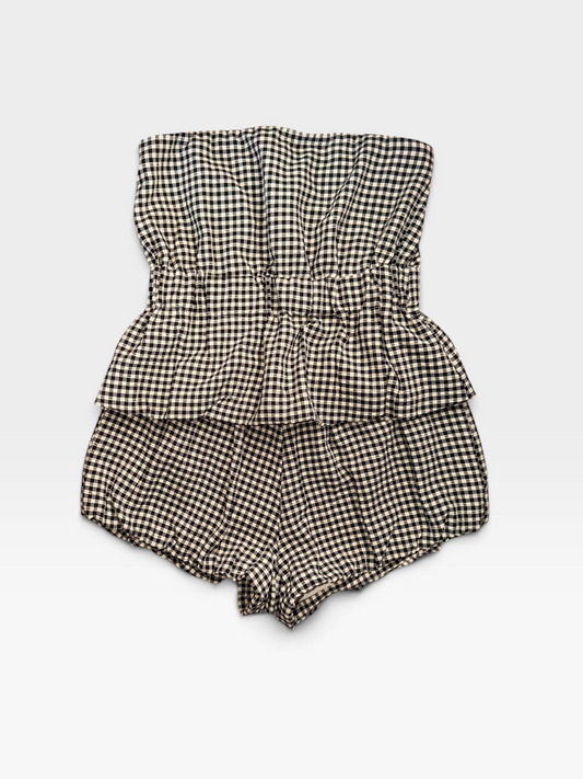 BLACK & TAN GB CHECKERED MATCHING SHORT SET (ORG. $198) M