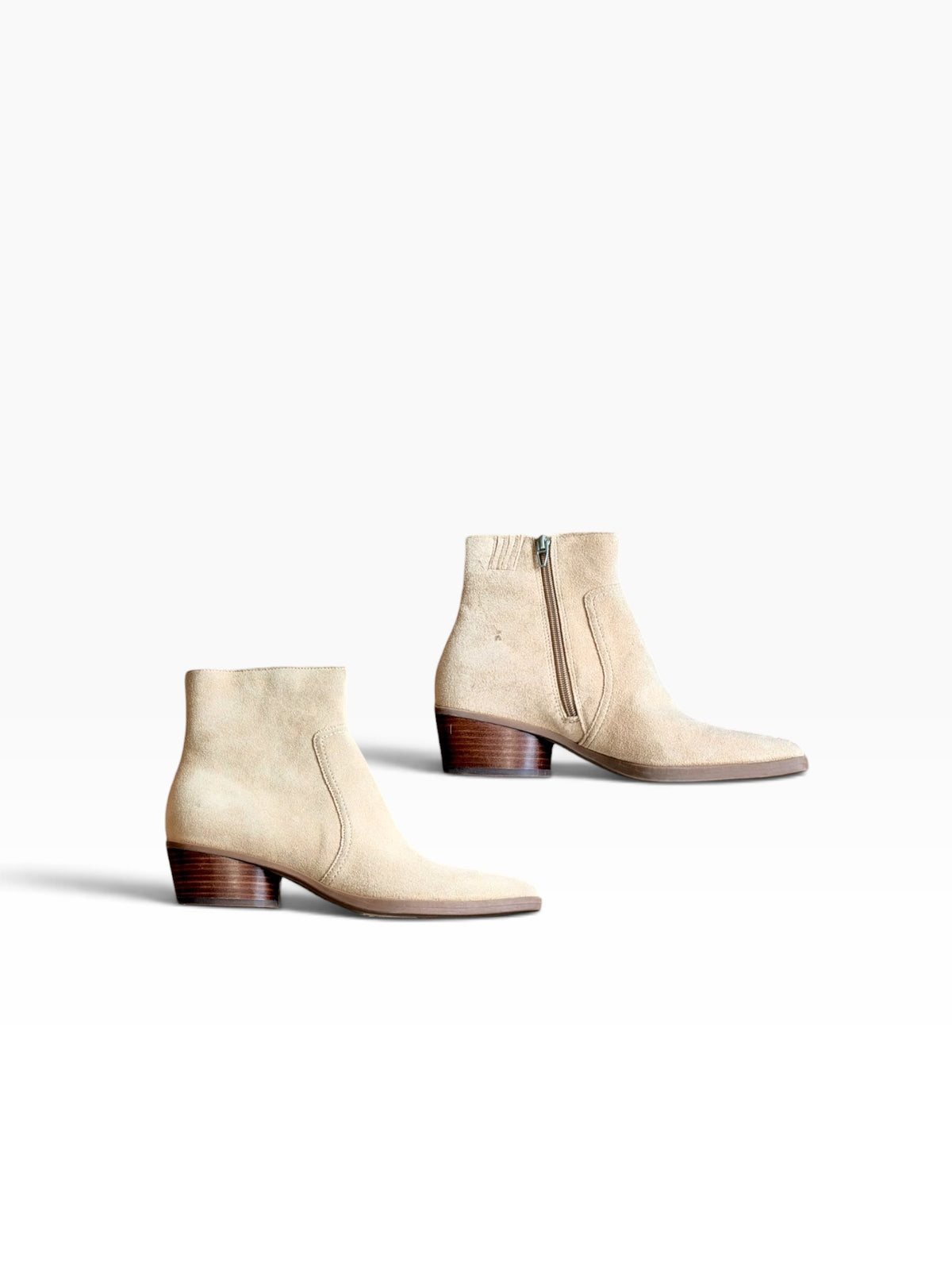 TAN SUEDE DOLVE VITA BOOTS (NEW) AS IS 8.5