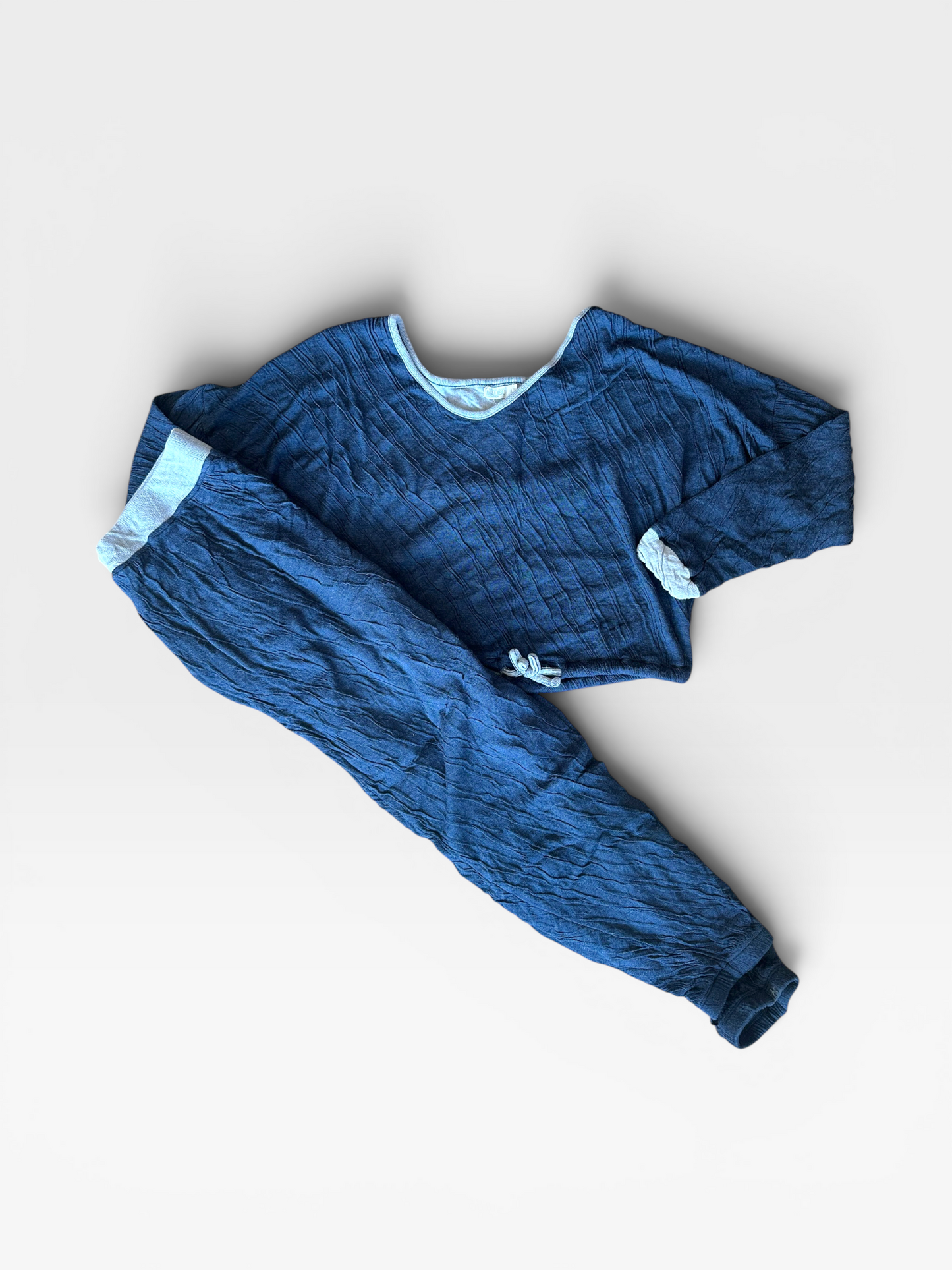 NAVY BAREFOOT DREAMS MALIBU CRINKLE JERSEY SET (ORG. 138) M
