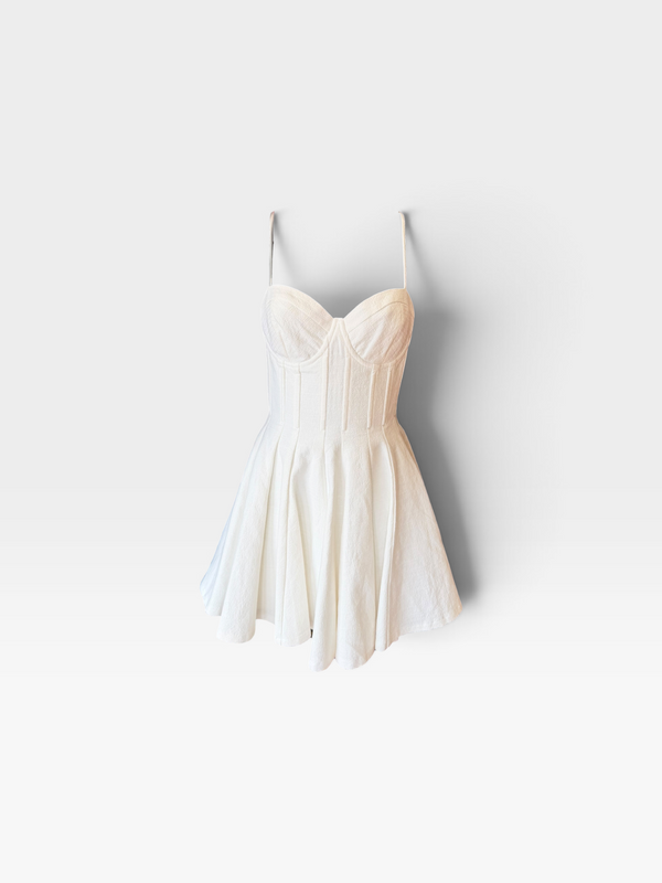 WHITE ASTR CORSET DRESS (NWT $158) M