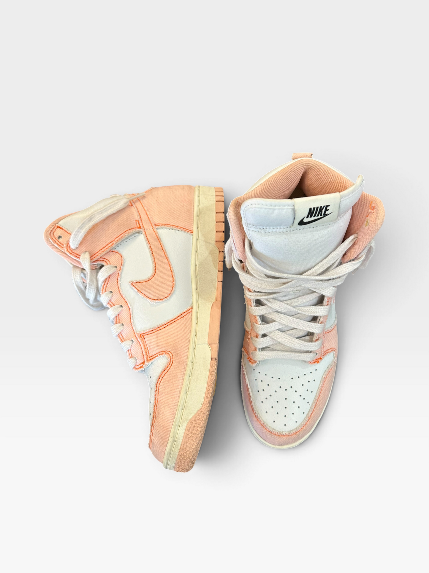 PINK/WHITE NIKE HIGH TOPS SHOES 9