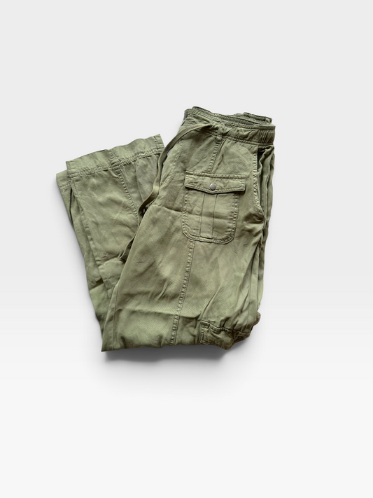GREEN RISEN CARGO PANTS L