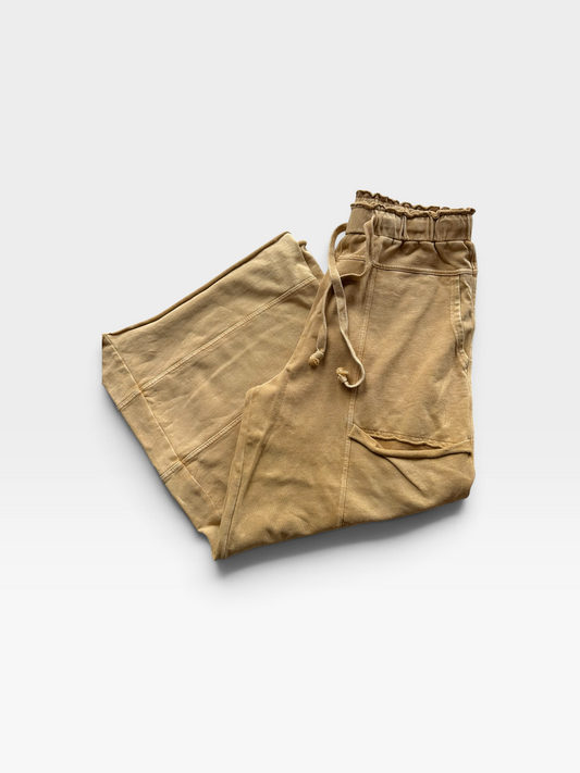 YELLOW EASEL PANTS L