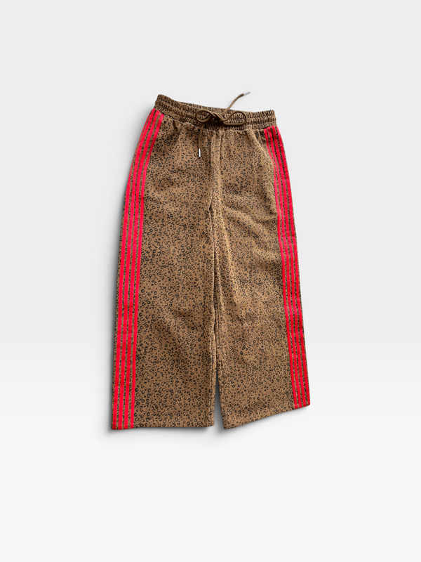 CHEETAH PRINT JODIFL PANTS WITH RED SIDE STRIPES S