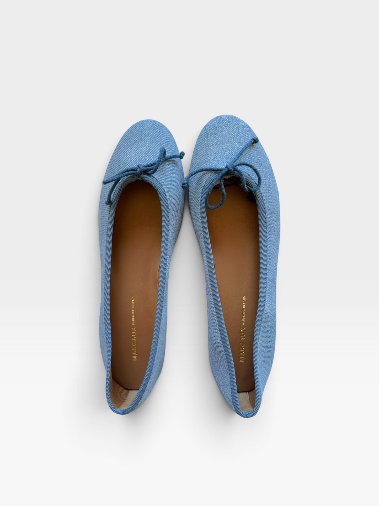 DENIM MARGAUX BALLET FLATS (NWT $280) 39