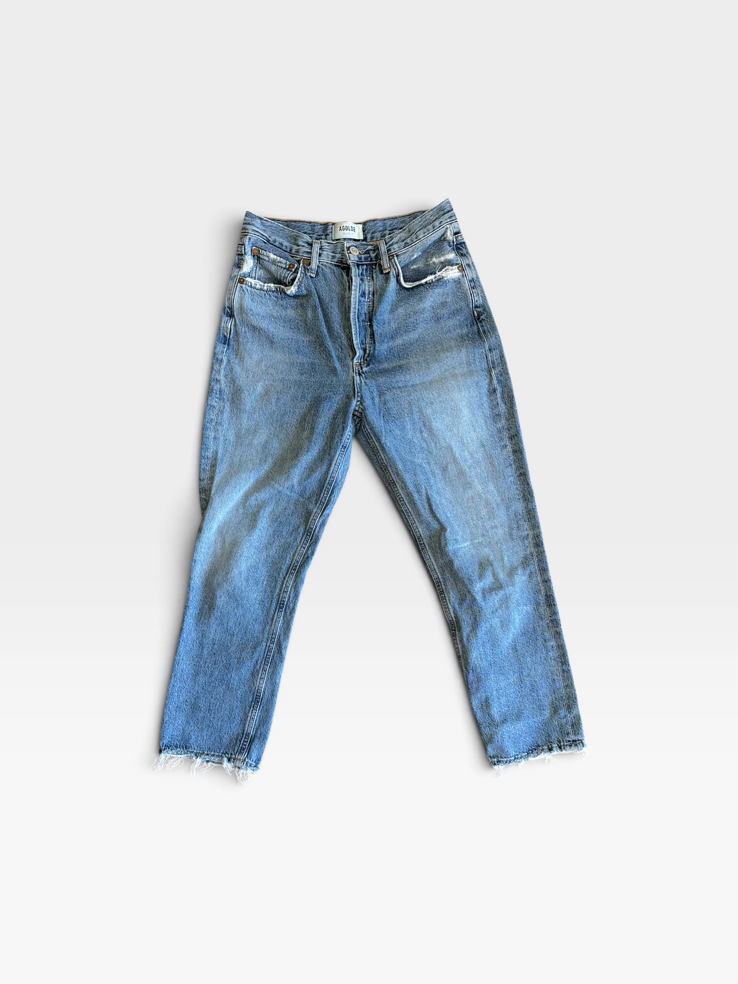 DENIM AGOLDE STRAIGHT CROP JEANS (ORG. $188) 27