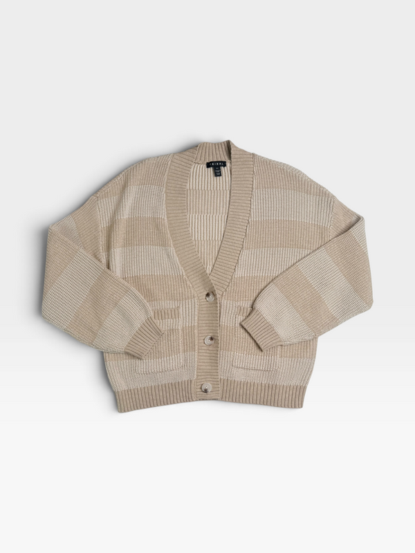 TAN/WHITE TRIBAL SWEATER L