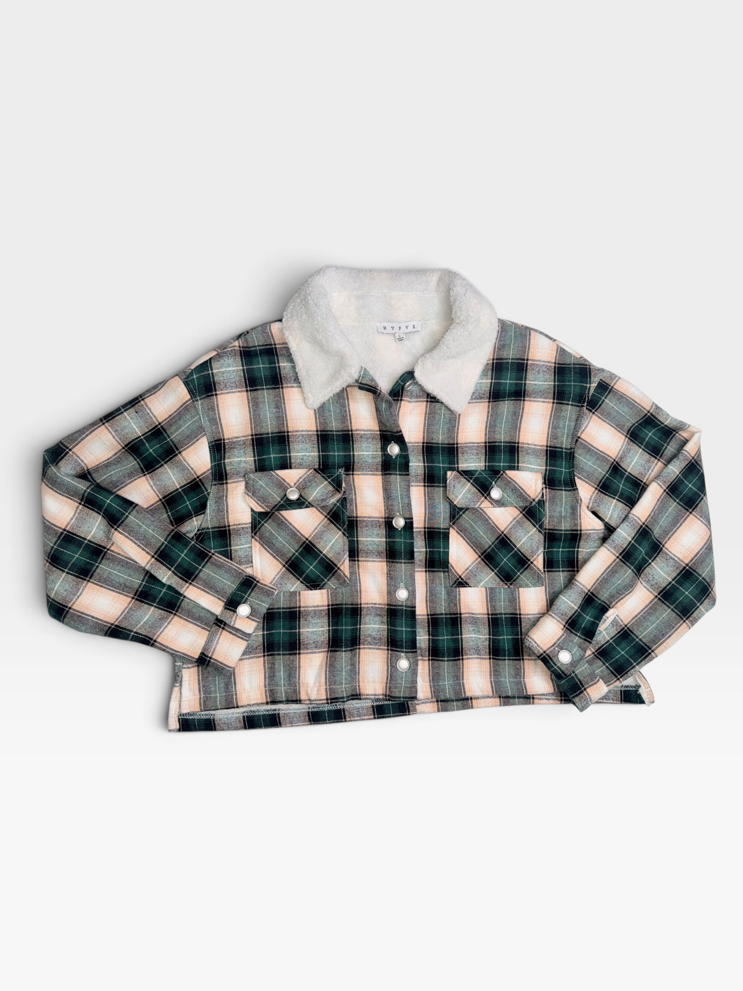 GREEN HYFVE FLANNEL SHACKET L