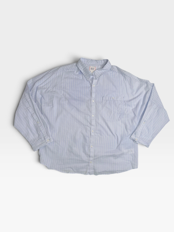 BLUE/WHITE STRIPE BDG TOP L