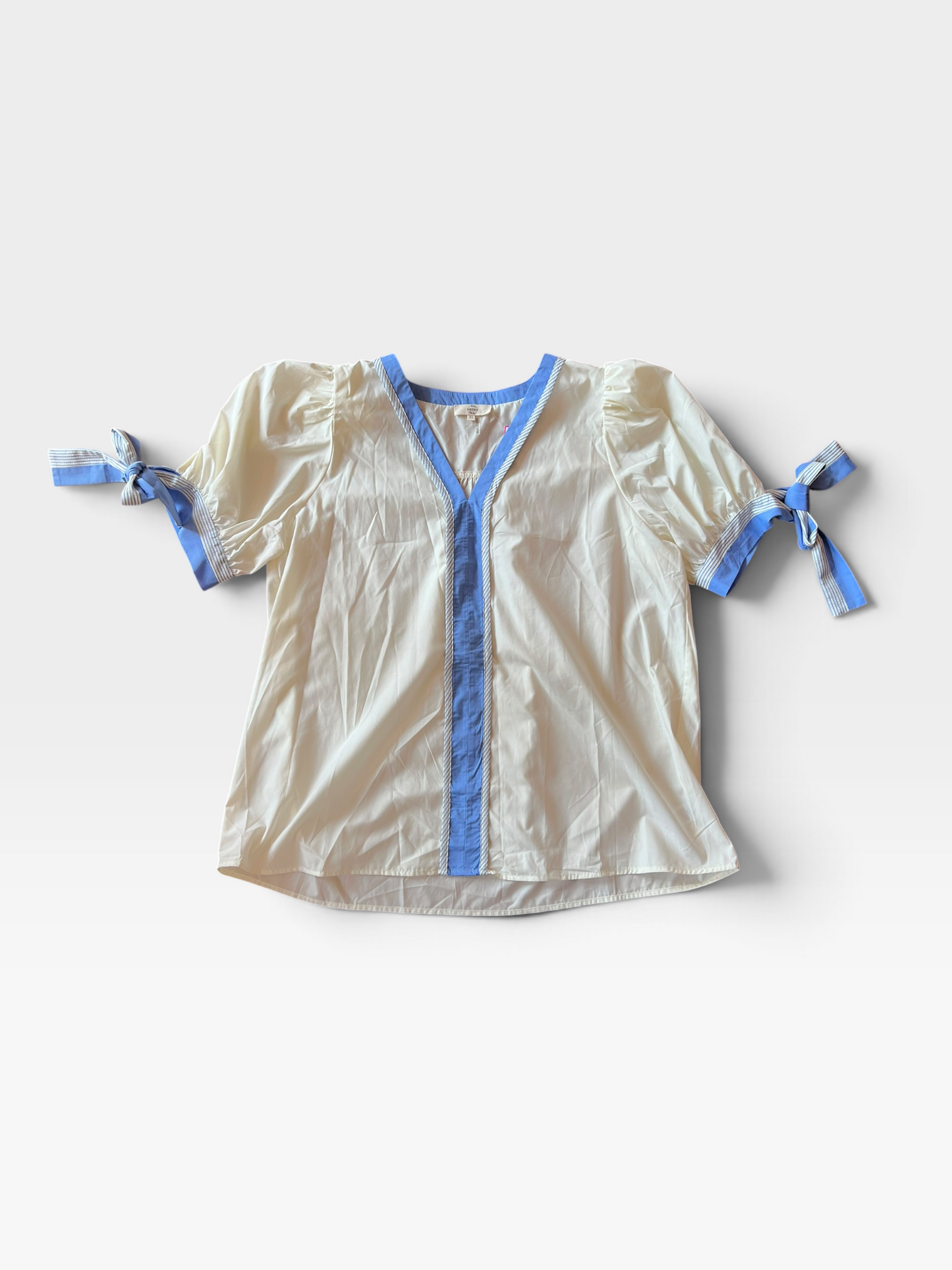 CREAM/BLUE ENTRO TOP XL